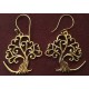 Boucles d'oreilles en laiton - Arbre de vie