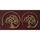 Boucles d'oreilles Arbre de vie en laiton