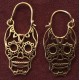 Boucles d'oreilles Tête de mort "calavera" en laiton