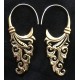 Boucles d'oreilles baroques en laiton et argent