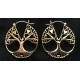 Boucles d'oreilles Arbre de vie en laiton et argent