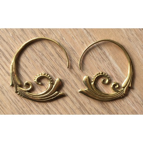 Boucles d’oreilles rondes en laiton