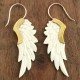 Boucles d'oreilles ailes en os