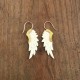 Boucles d'oreilles ailes en os