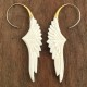 Boucles d'oreilles ailes en os