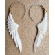 Boucles d'oreilles ailes en os