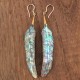 Boucles d'oreilles plumes en nacre d'abalone