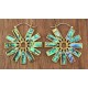 Boucles d'oreilles rondes en nacre d'abalone