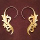 Boucles d'oreilles florales en nacre jaune