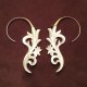 Boucles d'oreilles florales en nacre jaune