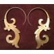 Boucles d'oreilles florales en nacre jaune