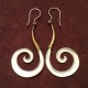 Boucles d'oreilles spirales en nacre jaune