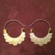 Boucles d'oreilles en nacre jaune