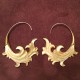 Boucles d'oreilles florales en nacre jaune