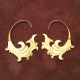 Boucles d'oreilles florales en nacre jaune