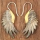 Boucles d'oreilles ailes en nacre grise