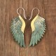 Boucles d'oreilles ailes en nacre grise