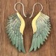 Boucles d'oreilles ailes en nacre grise