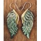 Boucles d'oreilles ailes en nacre grise