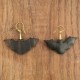 Boucles d'oreilles chauve-souris en bois