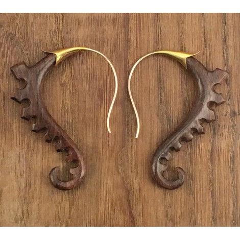 Boucles d'oreilles en bois