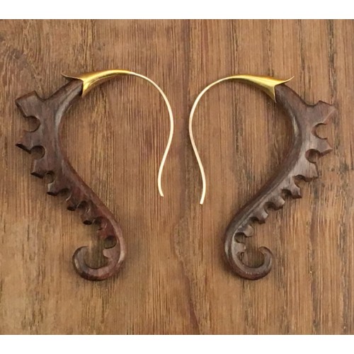 Boucles d'oreilles en bois