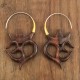 Boucles d'oreilles Om en bois