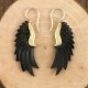 Boucles d'oreilles ailes en corne