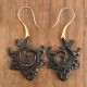 Boucles d'oreilles ajourées en corne