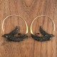 Boucles d'oreilles oiseaux en corne