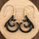 Boucles d'oreilles en corne